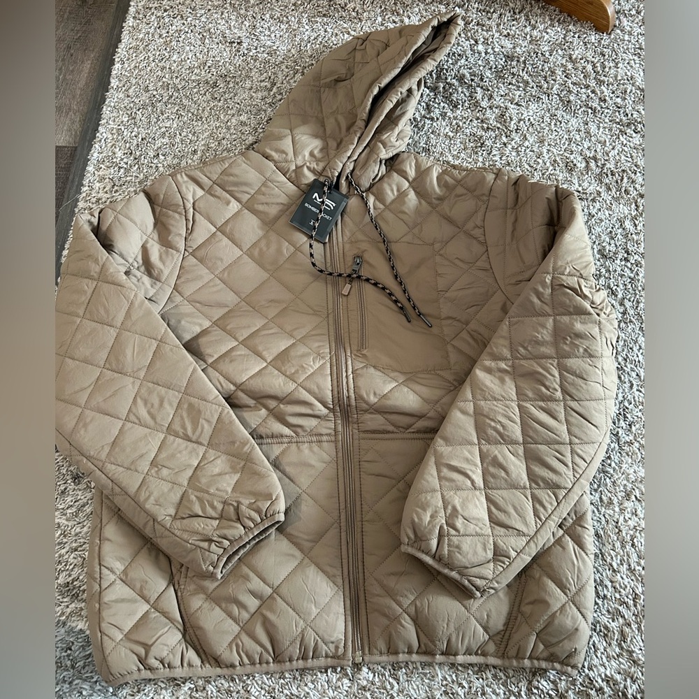 MR Quilted Bomber Jacket in Beige